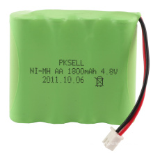 High quality Ni-Mh AA Rechargeable Battery Pack 4.8V 1800mAh